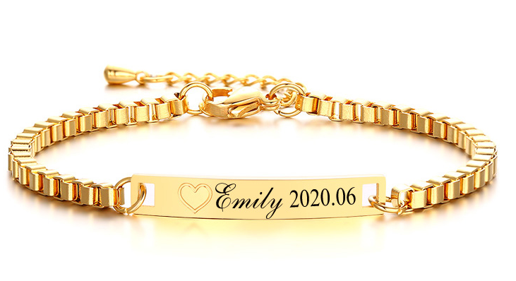 14k gold Baby bracelets (add engraving in sellers notes at checkout) | Love  Muse